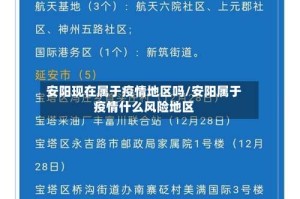 安阳现在属于疫情地区吗/安阳属于疫情什么风险地区