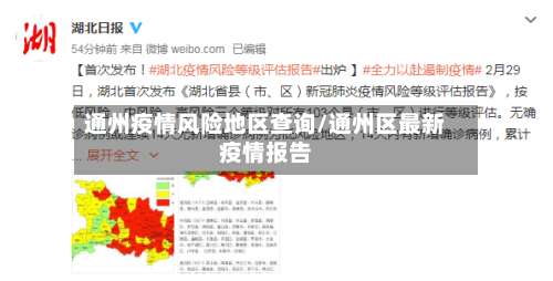 通州疫情风险地区查询/通州区最新疫情报告-第1张图片