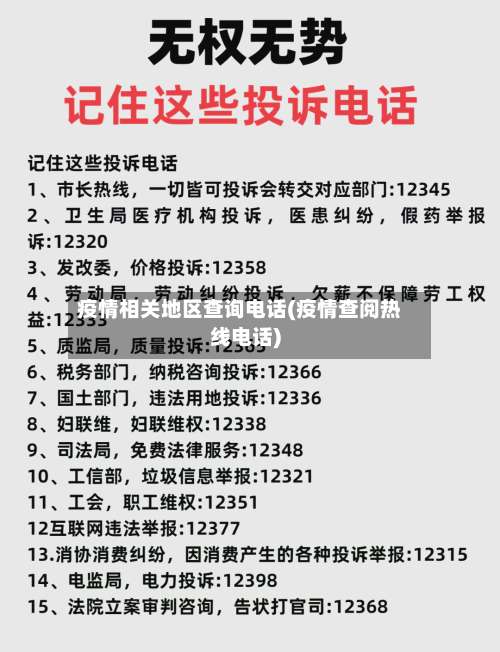 疫情相关地区查询电话(疫情查阅热线电话)-第1张图片